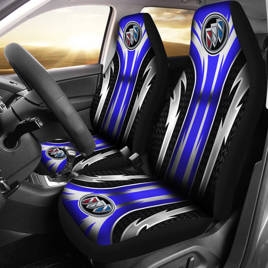 2 Front Buick Seat Covers Blue 